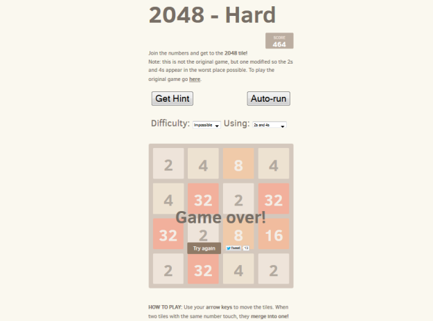 2048-hard - La Déviation Vous faisiez les malins ? Pour moins la ramener, c'est là-bas que ça se passe.