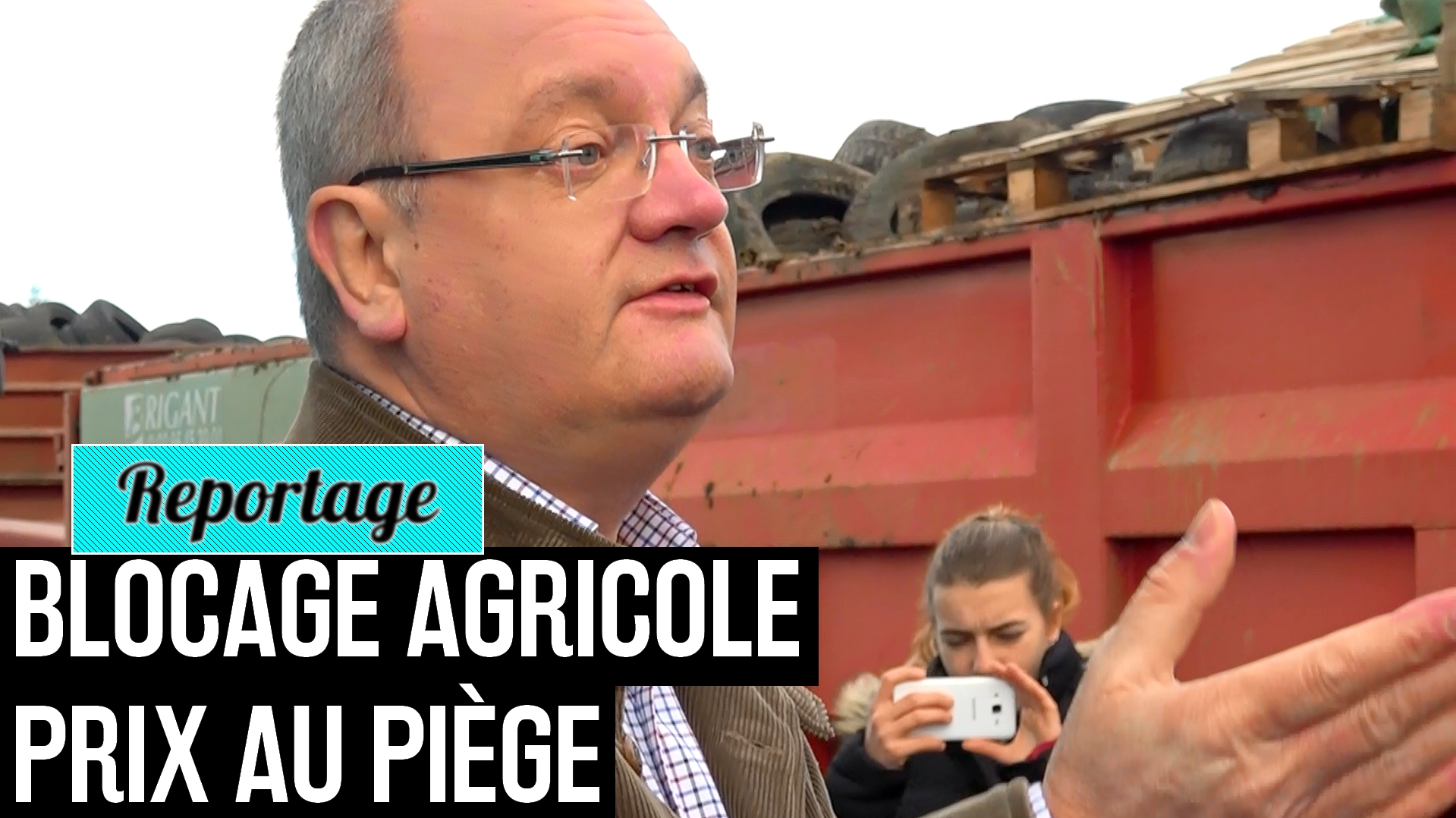 Manif agricole FDSEA Intermarché Saint-Agathon - La Déviation