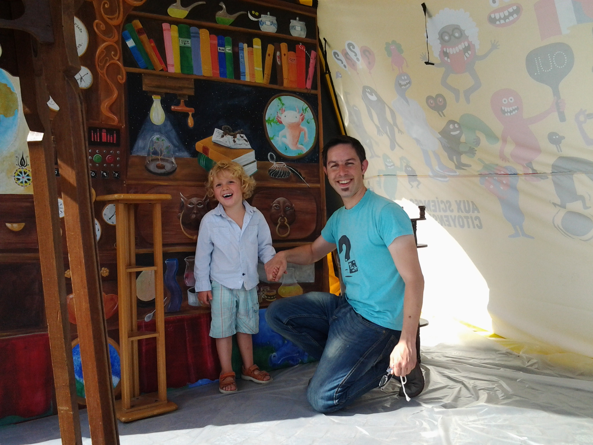 Camille et le lutin lunettes à Faîtes l'énergie Quimper 2014