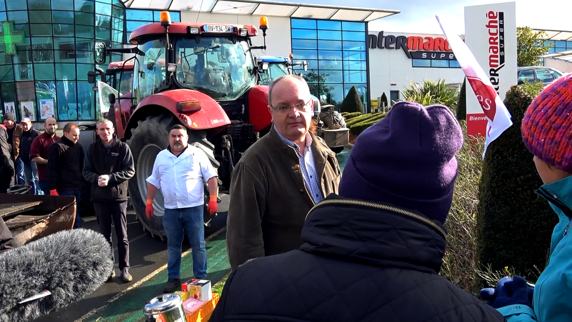 Manif agricole Saint-Agathon FDSEA - La Déviation