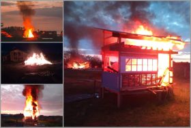 200411 - Zad de la Dune expulsée et brûlée à Bretignolles-sur-mer en Vendée le 8 avril 2020 - La Déviation