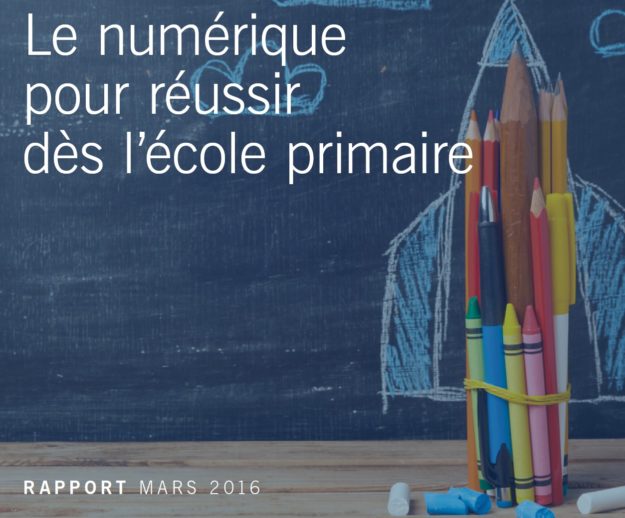 200423 - Visuel Rapport mars 2016 sur Le numérique pour réussir dès l'école primaire - La Déviation