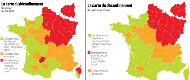 200502 - Cartes du déconfinement des 30 avril et 2 mai by Gouvernement - La Déviation